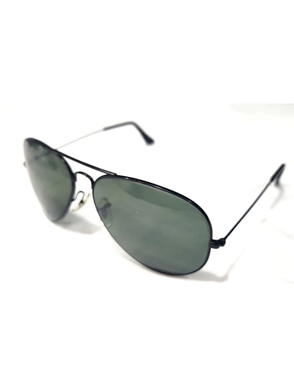 Ray Ban B&L VTG 70's Black Metal Gray Aviator Sunglasses 62-14 USA